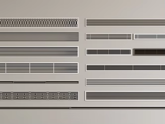 Air conditioning air outlet central air conditioning claw type air outlet new minimalist air outlet frameless air outlet 3d model