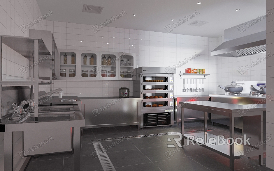 Restaurant Kitchen Hotel Kitchen model