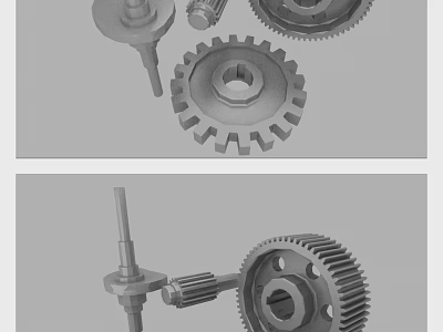 High Quality Hardware Tools Including Gears Shafts And Mechanical Components 3d model