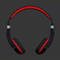 Stylish Purple And Red Over Ear Headphones With Ergonomic Headband And Comfortable Ear Cushions