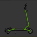 Green Electric Scooter Foldable Portable Urban Commuting Lightweight With Durable Wheels 3d model