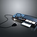 Vintage Electronic Radio Device With Knobs Buttons Power Cord And Display Panel