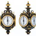 Vintage Black And Gold Decorative Musical Instruments And Art Supplies Collection