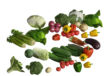 Vegetable combination 3d model