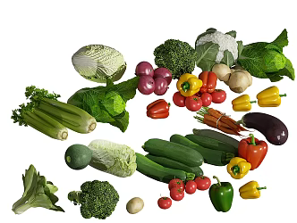 Vegetable combination 3d model