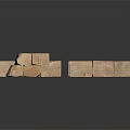 Light Brown Natural Stone Blocks With Different Shapes For Construction Decorative Use