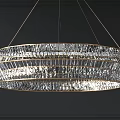 Luxury Round Crystal Chandelier With Multi layer Design For Modern Interior Decor 3d model