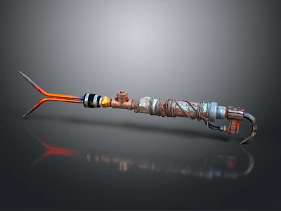 Industrial Hardware Tool With Metal Structure Heated Orange Tip And Durable Design For Professionals 3d model