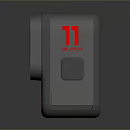 Gray Desktop Computer With Display Screen Showing Red Digital Numbers Square Panel And Speaker Holes
