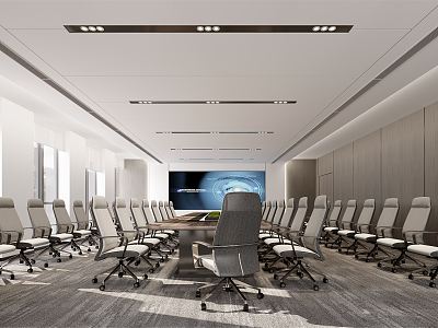 Modern Meeting Room Meeting Table and Chair 3d model