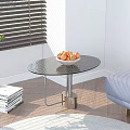 Round Black Top Side Table With Gold Base Metal Frame In Sunlit Living Room