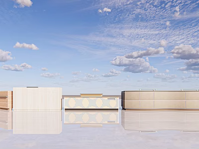 Modern Front Desk 3d model
