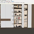 Decorative Cabinet Bookcase Shelf 3d model