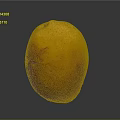 Fresh Ripe Yellow Mango With Red Spots On Smooth Gray Background