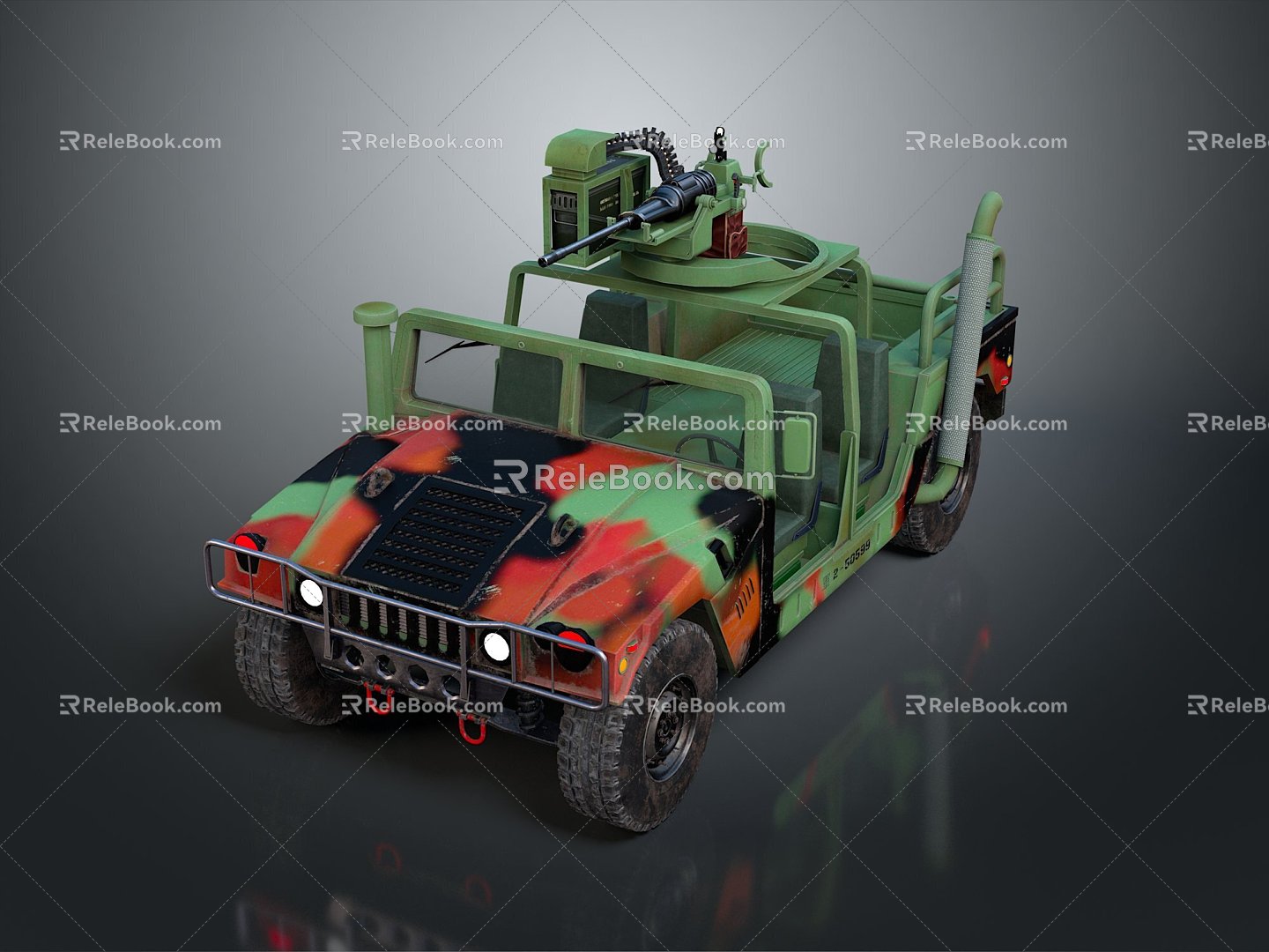 Bulletproof Car Armed Jeep Armed Car Armed Bulletproof Car Military Jeep Off-road Jeep Humvee 3d model