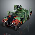 Bulletproof Car Armed Jeep Armed Car Armed Bulletproof Car Military Jeep Off-road Jeep Humvee 3d model