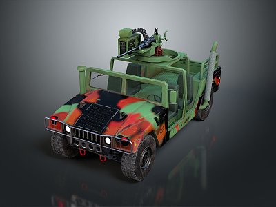 Bulletproof Car Armed Jeep Armed Car Armed Bulletproof Car Military Jeep Off-road Jeep Humvee 3d model