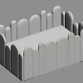 Modern White Baby Cot With Arched Segmented Railings And Simple Design