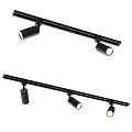 Black Track Lights With Adjustable Heads For Modern Home Lighting Fixture