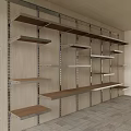 Modern Wall Mounted Bookcase Design With Open Wooden Shelves And Metal Brackets
