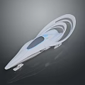 Sleek White Futuristic Device With Streamlined Design Circular Ring And Transparent Window 3d model