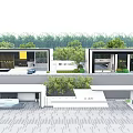 Modern Architectural Entrance Gate With Greenery And Contemporary Exterior Design Elements