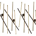 Modern Wall Lamps With Gold And Black Metal Stick Design For Home Decor
