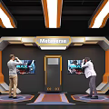 Metaverse Experience Setup With People Using Virtual Reality Devices