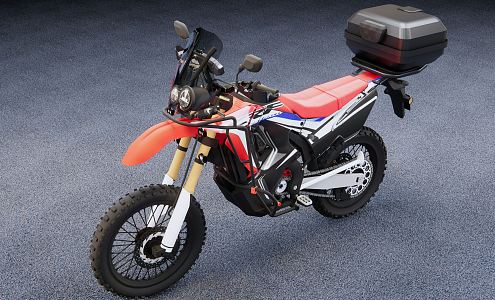 Modern Motocross Motorcycle 3d model