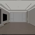 Modern Linear Fireplace With Realistic Flames and Decorative Metal Arch on Wooden Floor With Rug