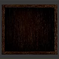 Wooden Square Box With Textured Surface And Smooth Base On Dark Background 3d model