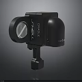 Black Electronic Security Device With CRAFT LIGHT Square Body And Round Lens Stand
