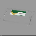 Transparent Plastic Food Container With Lid And Green Yellow Label LOGO Design