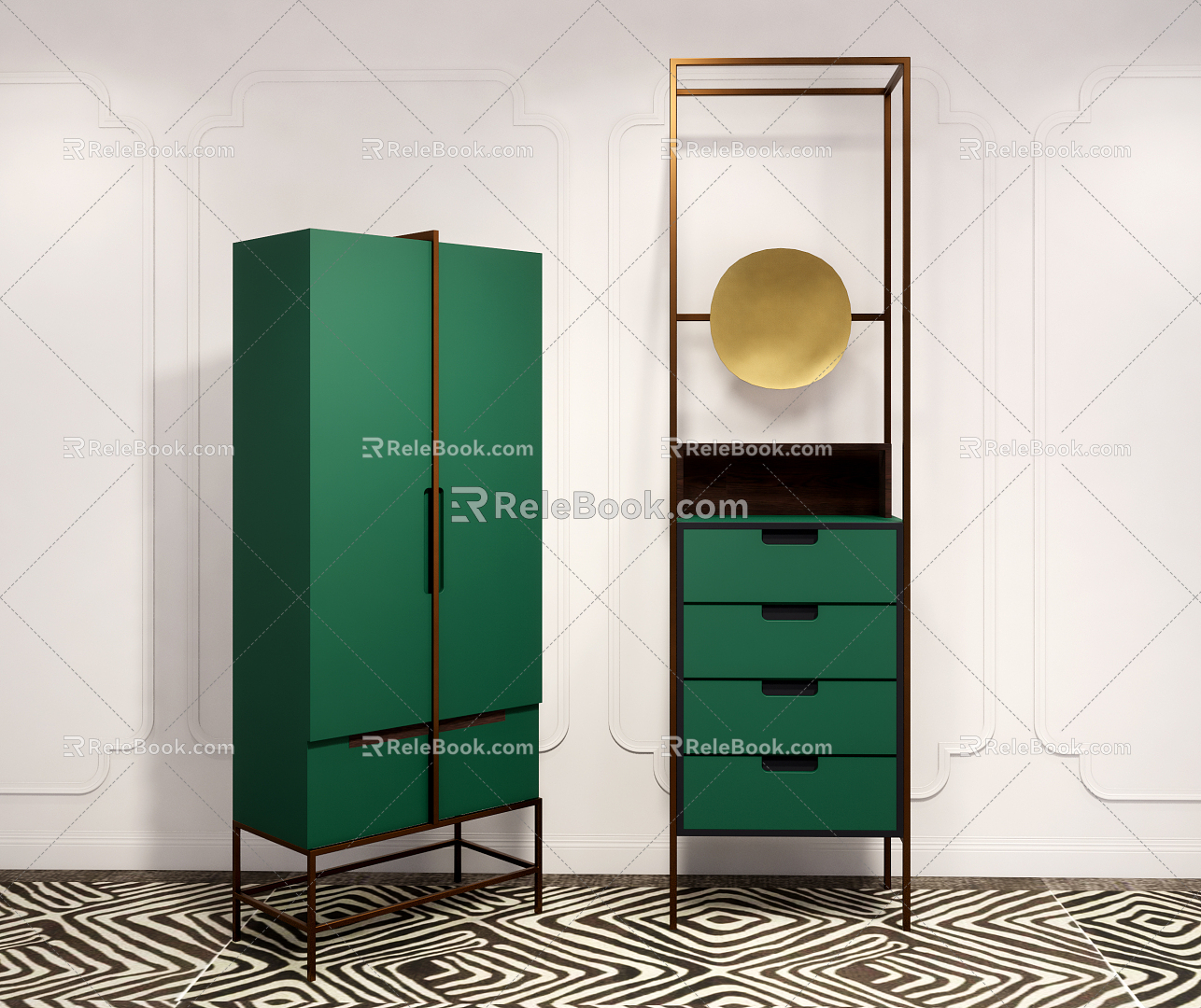 Modern Cabinet of Bucket Neo-classical Side Cabinet of Bucket 3d model