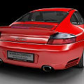 Red Sports Car With Sleek Design Front View Headlights And Alloy Wheels