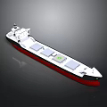 3D Oil Tanker Model With White Hull Black Deck And Red Bottom Structure Design 3d model