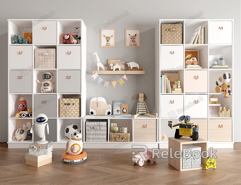 Modern Bookcase Children's Bookcase Ornaments Toys model