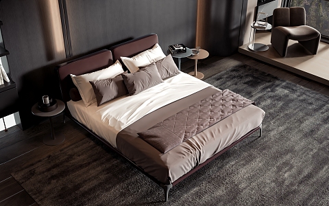 Style Commodity Bed 3d model