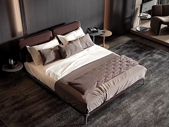 Style Commodity Bed 3d model