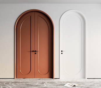 French double-door arch 3d model