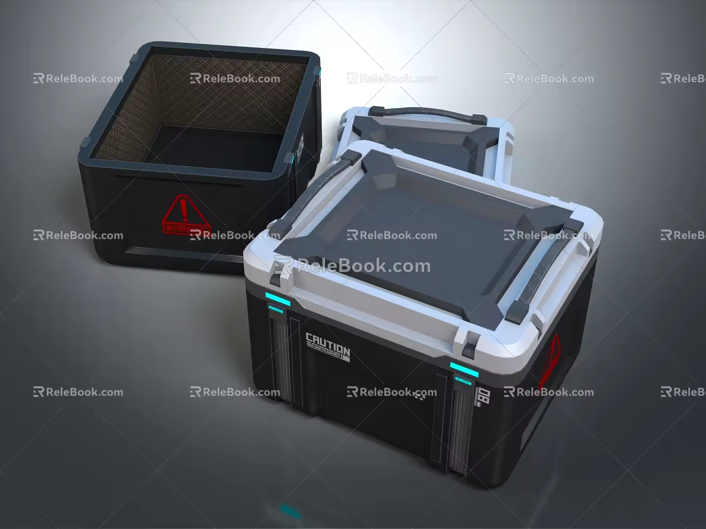 Modern Box Science Fiction Box Science Fiction Box Military Box Password Box 3d model