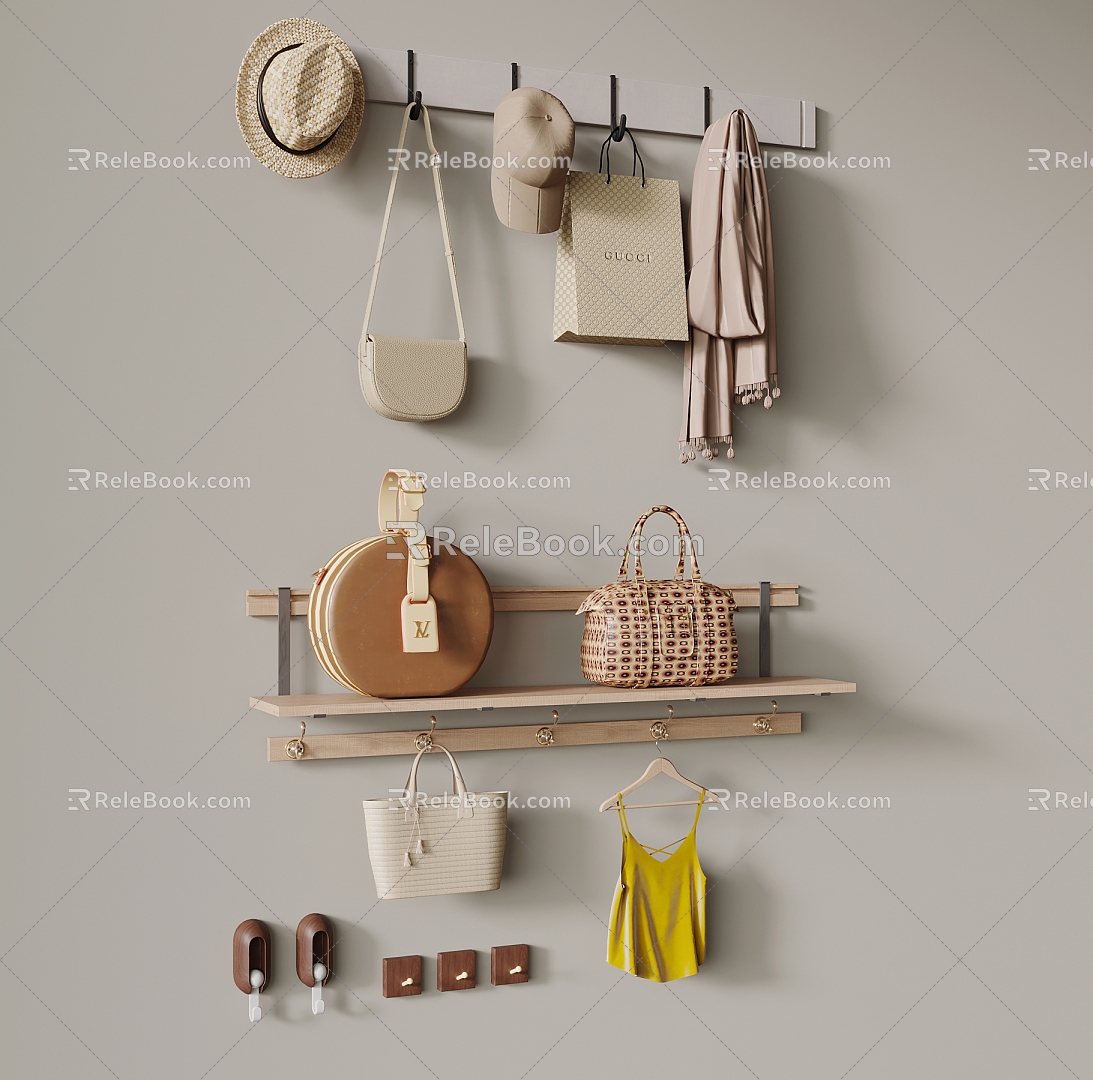 Hook modern clothes hook 3d model