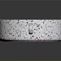 Round Decorative Tray with Two Ring Handles and Colorful Speckled Pattern on White Base