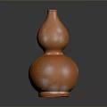 Elegant Orange Gourd Shaped Ceramic Vase For Home Furniture Decor