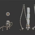 Industrial Mechanical Equipment Parts With Metal Pipes Connectors Screws And Hardware