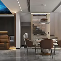 Elegant Home Theater Room Interior With Starry Sky Ceiling Brown Leather Sofas And Marble Bar