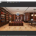 New Chinese-style Tobacco Hotel Wine Display Cabinet Cashier Container Wine Rack Wine Cabinet Wine Tasting Table Reception Desk Firm 3d model