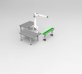 Industrial production line manipulator assembly line 1152 3d model