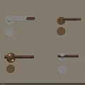 Various Modern Door Handles With Brass And Silver Finishes And Base Plates