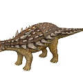 3D Render Of Prehistoric Armored Dinosaur With Spiked Back And Scaly Skin